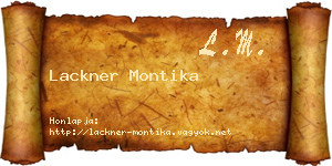 Lackner Montika névjegykártya